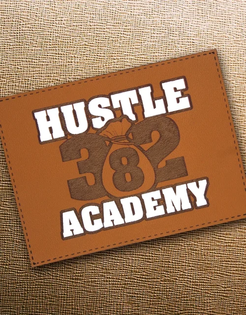 Hustle Academy Leather Badge